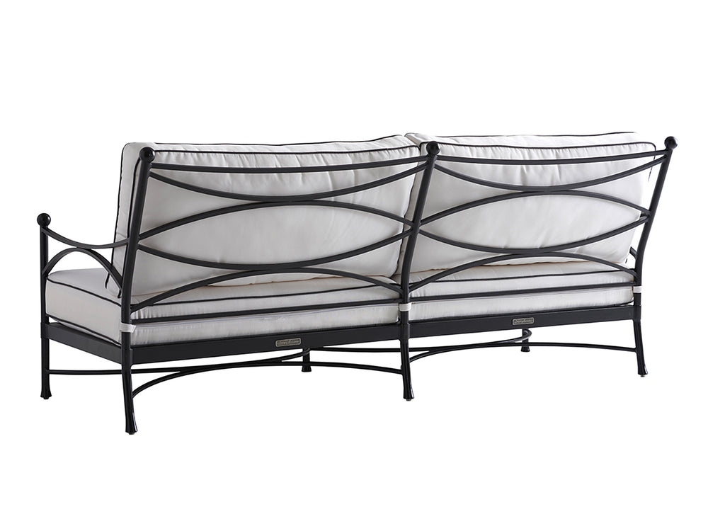 Lexington Tommy Bahama Outdoor 3911-33-01-40 Pavlova Sofa - Elegant Contemporary Design With Graceful Lines And Graphite Finish Graphite Wood 3911-33-01-40