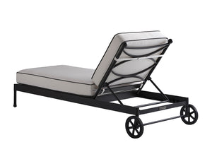 Lexington Tommy Bahama Outdoor 3911-75-01-40 Pavlova Chaise Lounge - Elegant Aluminum Frame With Textured Graphite Finish Graphite Wood 3911-75-01-40