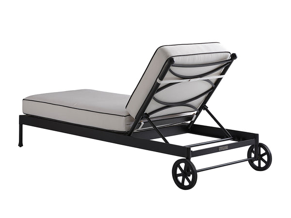 Lexington Tommy Bahama Outdoor 3911-75-01-40 Pavlova Chaise Lounge - Elegant Aluminum Frame With Textured Graphite Finish Graphite Wood 3911-75-01-40