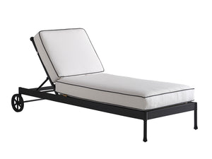 Lexington Tommy Bahama Outdoor 3911-75-01-40 Pavlova Chaise Lounge - Elegant Aluminum Frame With Textured Graphite Finish Graphite Wood 3911-75-01-40