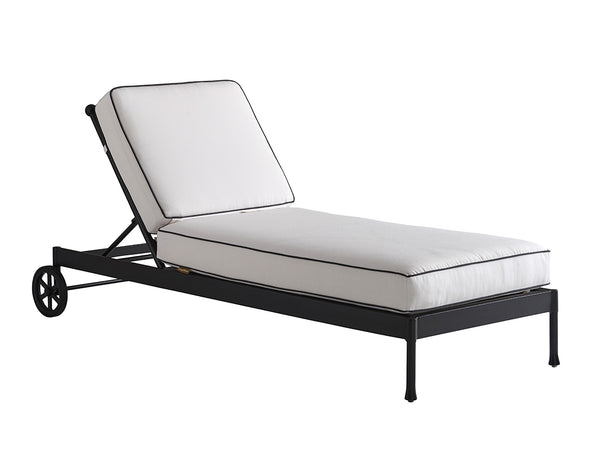 Lexington Tommy Bahama Outdoor 3911-75-01-40 Pavlova Chaise Lounge - Elegant Aluminum Frame With Textured Graphite Finish Graphite Wood 3911-75-01-40
