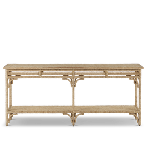 Olisa Rope Console Table - Handcrafted Elegance in Natural Abaca, Perfect for Traditional Interiors