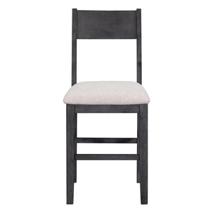 English Elm TOPMAX 82-inch Farmhouse Extendable Dining Set with Two 11" Removable Leaves, Upholstered Seats and Bench Gray N717S000230E