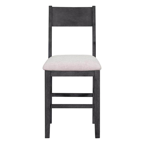 English Elm TOPMAX 82-inch Farmhouse Extendable Dining Set with Two 11" Removable Leaves, Upholstered Seats and Bench Gray N717S000230E