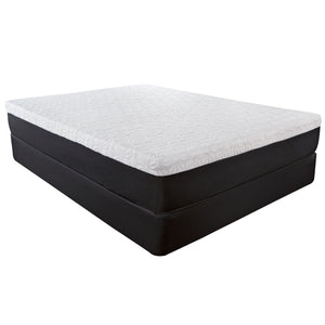 Homeroots 10.5" Lux Gel Infused Memory Foam And High Density Foam Mattress Twin  Wood 391622
