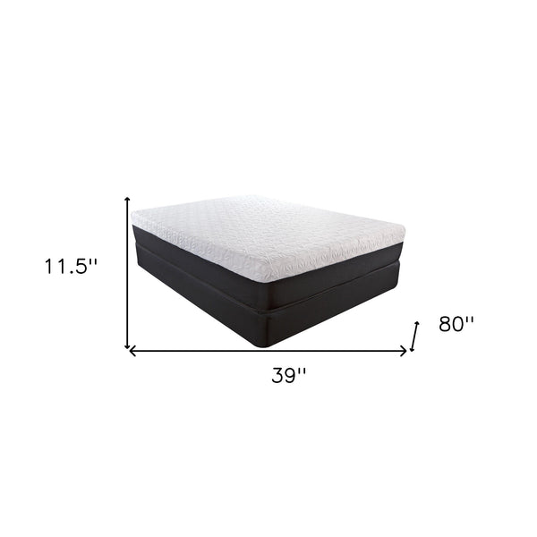 Homeroots 11.5" Lux Copper Infused Gel Memory Foam And High Density Foam Mattress Twin Xl  Wood 391625