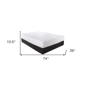 Homeroots 10.5" Hybrid Lux Memory Foam And Wrapped Coil Mattress Twin  Gel Memory Foam 391626