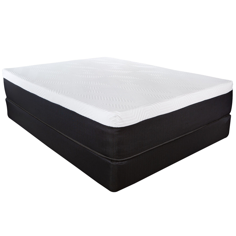 Homeroots 13" Hybrid Lux Memory Foam And Wrapped Coil Mattress Twin  Wood 391627