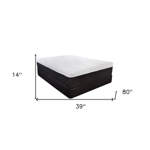 Homeroots 14" Hybrid Lux Memory Foam And Wrapped Coil Mattress Twin Xl  Wood 391643