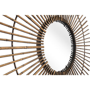 Homeroots Gold Tribal Round Mirror  Metal 391658
