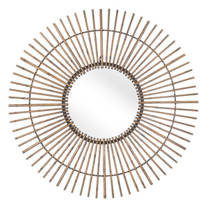 Homeroots Gold Tribal Round Mirror  Metal 391658