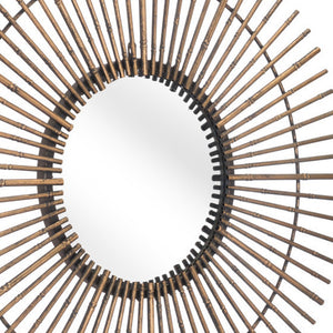 Homeroots Gold Tribal Round Mirror  Metal 391658