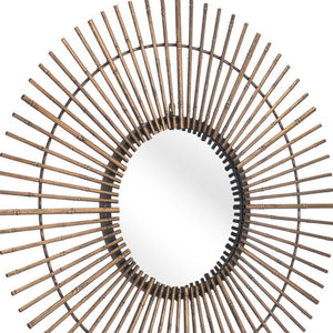 Homeroots Gold Tribal Round Mirror  Metal 391658
