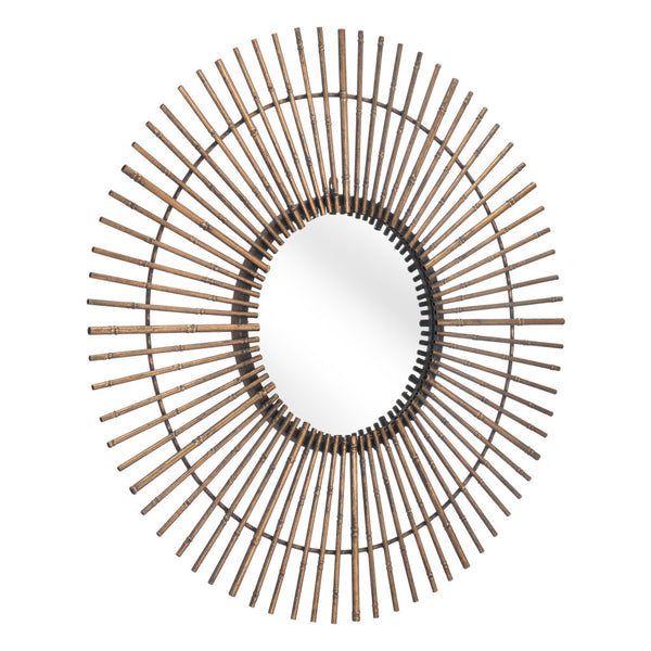 Homeroots Gold Tribal Round Mirror  Metal 391658