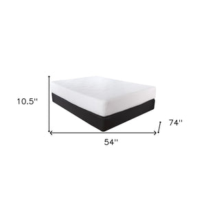Homeroots 10.5" Hybrid Lux Memory Foam And Wrapped Coil Mattress Full  Wood 391674