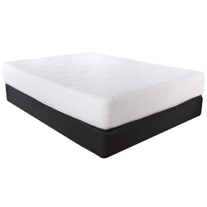 Homeroots 10.5" Luxurious Hybrid Memory Foam And Coil Mattress For Ultimate Comfort And Support Nightly Queen Wood 391684