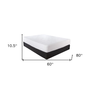 Homeroots 10.5" Luxurious Hybrid Memory Foam And Coil Mattress For Ultimate Comfort And Support Nightly Queen Wood 391684