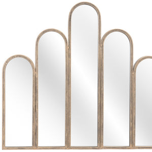 Homeroots 22" Gold Abstract Steel Framed Accent Mirror  Metal 391688