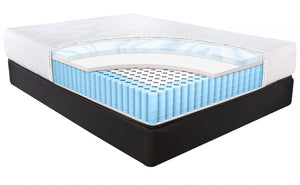Homeroots 10.5" Luxurious Hybrid Memory Foam And Coil Mattress For Ultimate Comfort And Support Nightly King Wood 391695