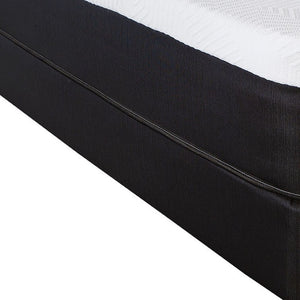 Homeroots 10.5" Luxurious Hybrid Memory Foam And Coil Mattress For Ultimate Comfort And Support Nightly King Wood 391696