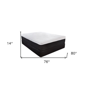 Homeroots 10.5" Luxurious Hybrid Memory Foam And Coil Mattress For Ultimate Comfort And Support Nightly King Wood 391697