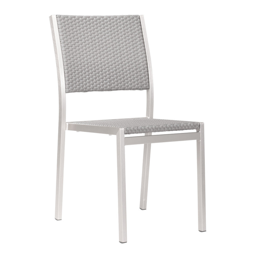 Homeroots Set Of Two 18" White Aluminum Side Chair   391724