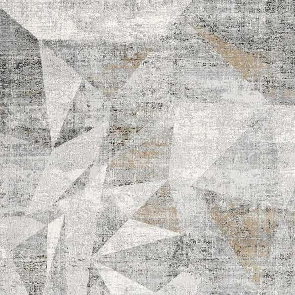 HomeRoots 4' Grey Abstract Area Rug - Contemporary Design for High-Traffic Areas, Durable & Easy to Maintain 4' X 6' 391731