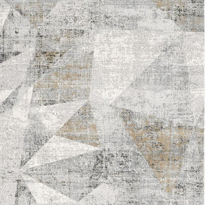 HomeRoots 4' Grey Abstract Area Rug - Contemporary Design for High-Traffic Areas, Durable & Easy to Maintain 5' X 8' 391732