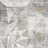 Homeroots 7' X 10' Gray Distressed Prism Modern Area Rug  Viscose 391733