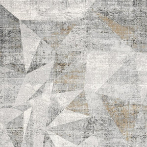 HomeRoots 4' Grey Abstract Area Rug - Contemporary Design for High-Traffic Areas, Durable & Easy to Maintain 7' X 10' 391733
