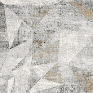 HomeRoots 4' Grey Abstract Area Rug - Contemporary Design for High-Traffic Areas, Durable & Easy to Maintain 7' X 10' 391733