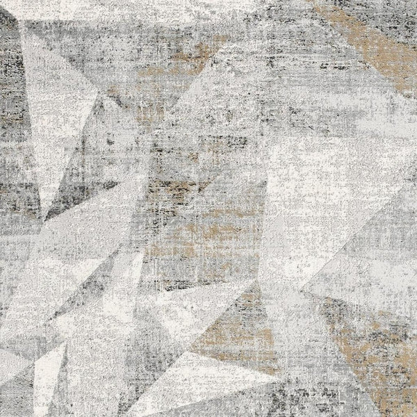 HomeRoots 4' Grey Abstract Area Rug - Contemporary Design for High-Traffic Areas, Durable & Easy to Maintain 7' X 10' 391733