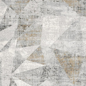 HomeRoots 4' Grey Abstract Area Rug - Contemporary Design for High-Traffic Areas, Durable & Easy to Maintain 8' X 11' 391734