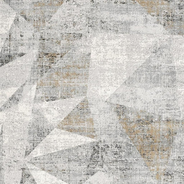 HomeRoots 4' Grey Abstract Area Rug - Contemporary Design for High-Traffic Areas, Durable & Easy to Maintain 8' X 11' 391734
