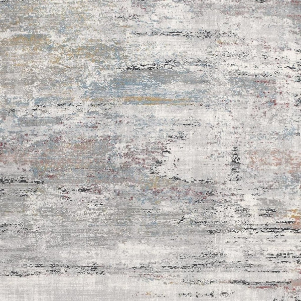 HomeRoots 4' Gray Abstract Area Rug - Contemporary Design with Irregular Blocks and Stain-Resistant Durability 4' X 6' 391735
