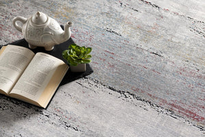 HomeRoots 4' Gray Abstract Area Rug - Contemporary Design with Irregular Blocks and Stain-Resistant Durability 5' X 8' 391736