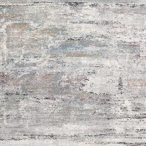 HomeRoots 4' Gray Abstract Area Rug - Contemporary Design with Irregular Blocks and Stain-Resistant Durability 5' X 8' 391736