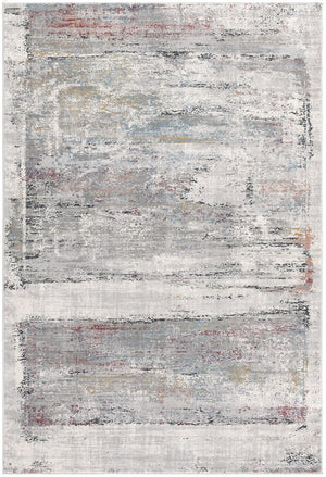 HomeRoots 4' Gray Abstract Area Rug - Contemporary Design with Irregular Blocks and Stain-Resistant Durability 7' X 10' 391737