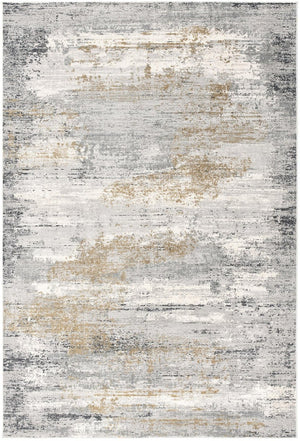 HomeRoots 2' Modern Distressed Strokes Runner Rug - Elegant Abstract Design for Hallways & Living Spaces 4x6 391748