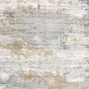 HomeRoots 2' Modern Distressed Strokes Runner Rug - Elegant Abstract Design for Hallways & Living Spaces 4x6 391748