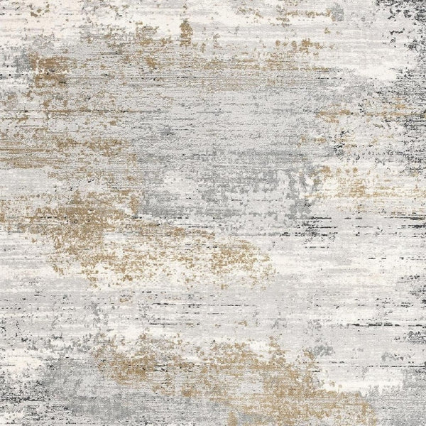 HomeRoots 2' Modern Distressed Strokes Runner Rug - Elegant Abstract Design for Hallways & Living Spaces 4x6 391748