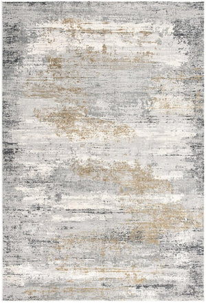 HomeRoots 2' Modern Distressed Strokes Runner Rug - Elegant Abstract Design for Hallways & Living Spaces 4x6 391748