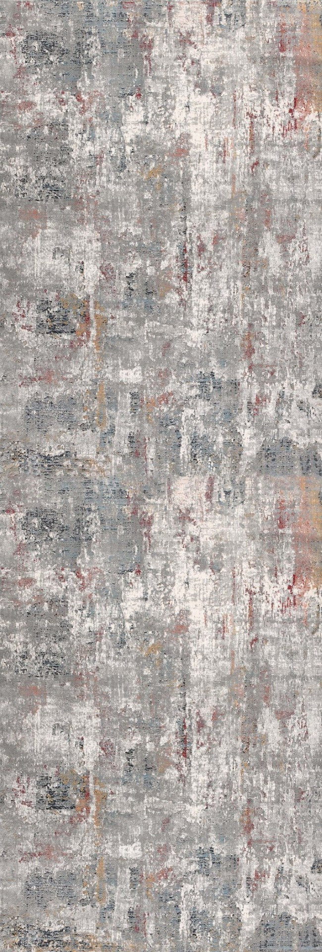 HomeRoots 2' Gray and Ivory Abstract Runner Rug - Contemporary Elegant Design for Hallways and Living Spaces 2x15 391755