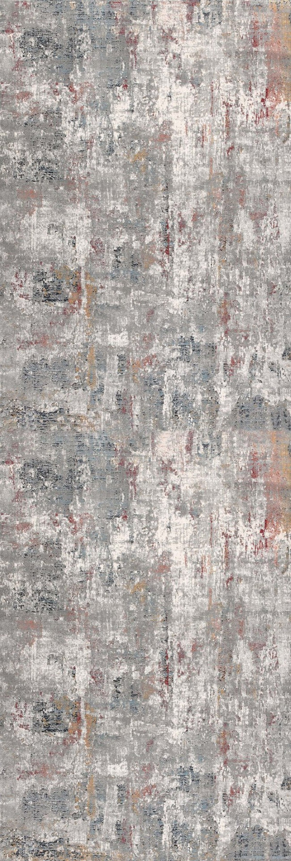 HomeRoots 2' Gray and Ivory Abstract Runner Rug - Contemporary Elegant Design for Hallways and Living Spaces 2x20 391756