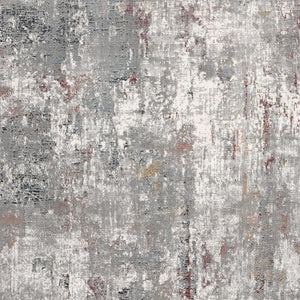 HomeRoots 2' Gray and Ivory Abstract Runner Rug - Contemporary Elegant Design for Hallways and Living Spaces 4x6 391761