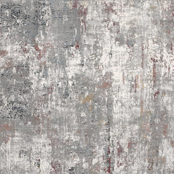 HomeRoots 2' Gray and Ivory Abstract Runner Rug - Contemporary Elegant Design for Hallways and Living Spaces 4x6 391761