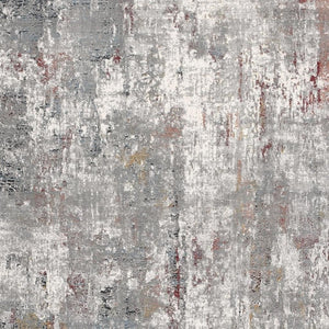 HomeRoots 2' Gray and Ivory Abstract Runner Rug - Contemporary Elegant Design for Hallways and Living Spaces 5x8 391762