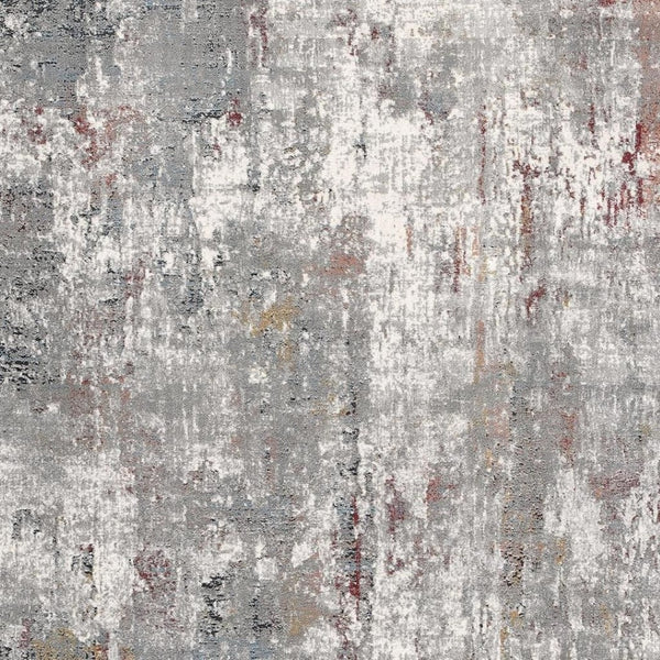 HomeRoots 2' Gray and Ivory Abstract Runner Rug - Contemporary Elegant Design for Hallways and Living Spaces 5x8 391762