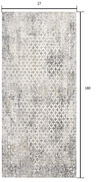 Homeroots 2' X 15' Gray And Ivory Distressed Runner Rug  Viscose 391768