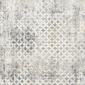 HomeRoots 2' Distressed Gray and Ivory Runner Rug - Modern Abstract Design for Hallways and Entryways 4' x 6' 391774